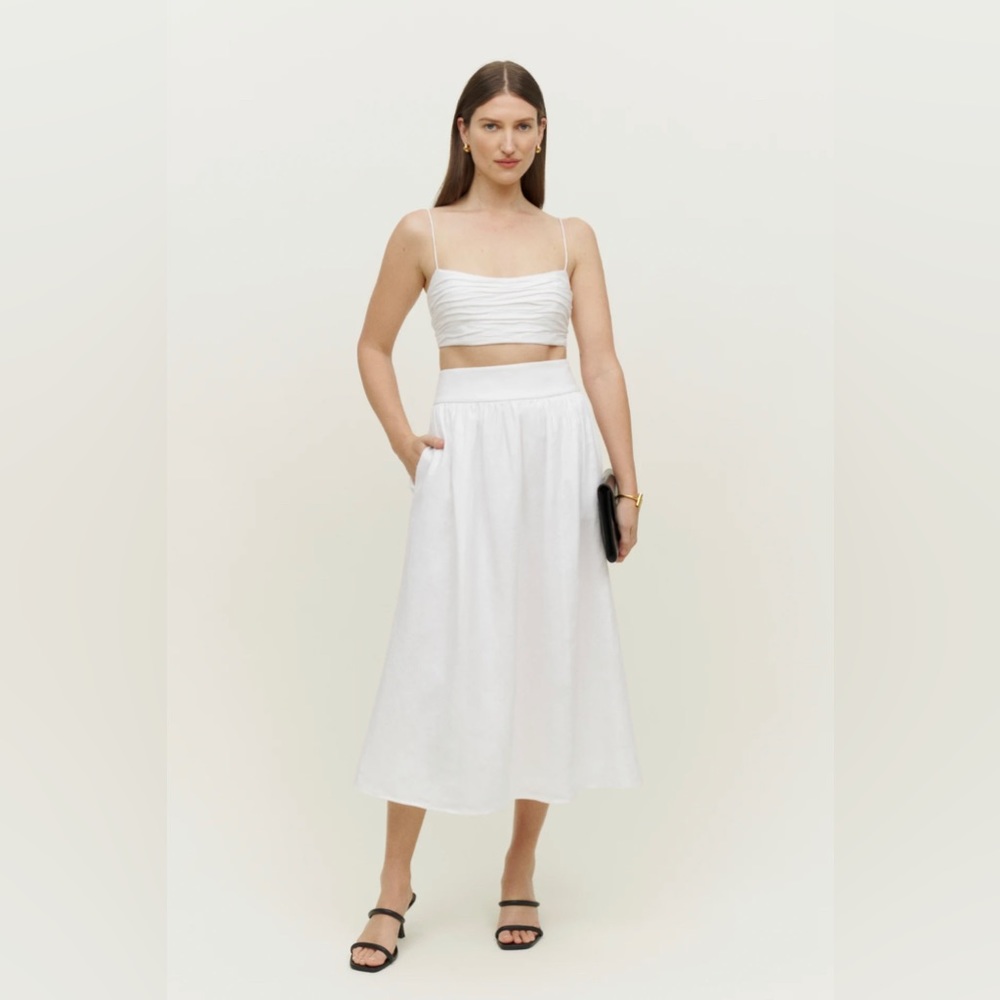 REFORMATION LOUISE TWO PIECE LINEN SET SIZE 12